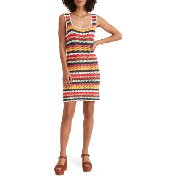 NWT Marine Layer Archive Fiona Crochet Dress Multi Stripe Size XS - Picture 2 of 9